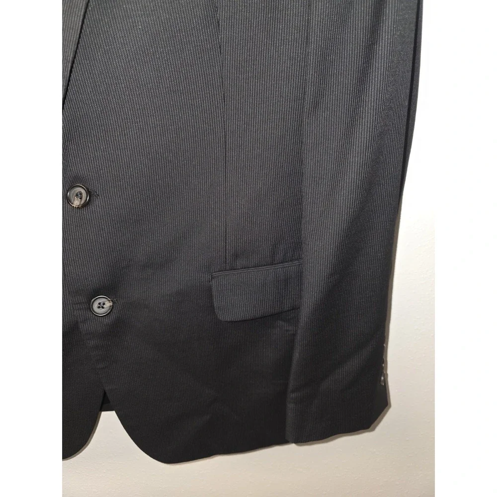 Ralph Lauren Pinstripe‎ 2 Button Wool Blend Blazer Sports Coat Jacket